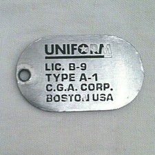 Targa UNIFORM placca,  collana bracciale portachiavi -Vintage Raro-