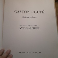 Quinze poèmes GASTON COUTE