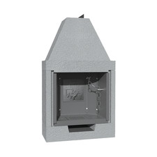 Camino A Legna Prefabbricato In Ghisa Con Focolare Aperto M80TGH Riscaldamento