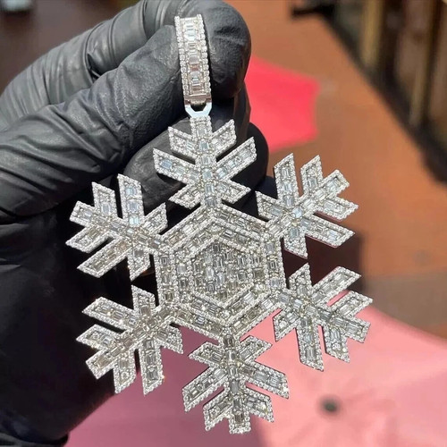 Ciondolo uomo fiocco neve - di,