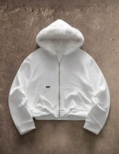 Men’s White Zip-Up Hoodie