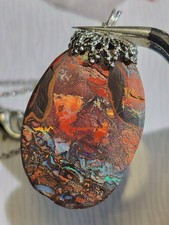 Ciondolo pendente opale boulder KOROIT Australiano