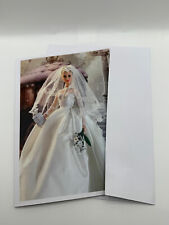 Nuovissimo biglietto di auguri Barbie sposa principessa Grace Kelly 5"x7" con busta