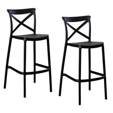 Sgabelli da bar set da 2 nero