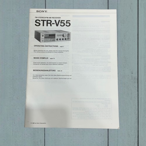 Sony str v55 manuale - sony,