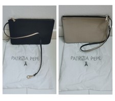 Patrizia Pepe pochette bustina bicolore doppio uso in pelle NUOVA