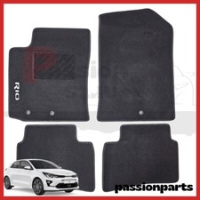 TAPPETI KIA RIO DAL 2017 IN MOQUETTE CON RICAMO E 3 FISSAGGI SU MISURA SET 4 PZ