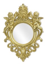 Specchio con cornice color oro