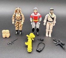 Lotto 3 figurine vintage GI Joe Cobra Dusty Sneak Peek Frostbite con accessori