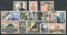 MONACO - 1958 ** Annata completa 16 valori come da scansione