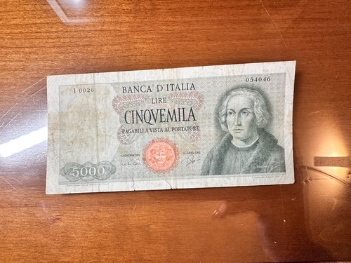 Repubblica banconota lire 5000 - lire,