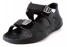 Sandali Uomo Estivi (neri - taglia 43 EU) comodi chiusura a strappo regolabile