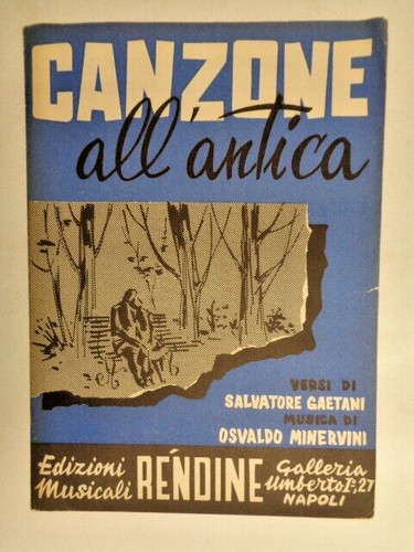 Canzone all antica spartito - ,