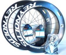 Coppia di Ruote 700C REYNOLDS Eight One Carbonio 81 MM Tubi 11 Vit Campa Nuovo