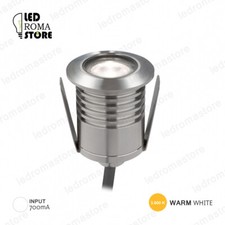 FARETTO LED SUBACQUEO DA INCASSO ROTONDO INOX IP68 3W LUCE WARM CALDA 3000K