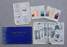 Lotto campioni tessuti antichi A la Samaritaine Paris Pistono e Figli Mongrando