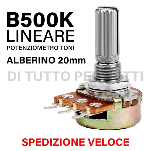 Potenziometro linrare b500k - potenziometro,