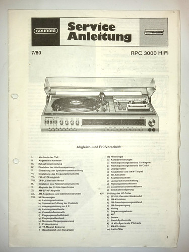 Grundig service manual manuale - service,