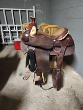 billy cook roping saddle 15.5