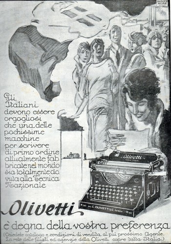 Pubblicita 1927 olivetti 20 - pubblicita'1927, m