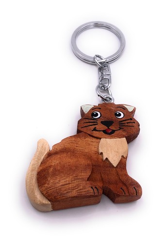 Portachiavi legno fatti a - in,