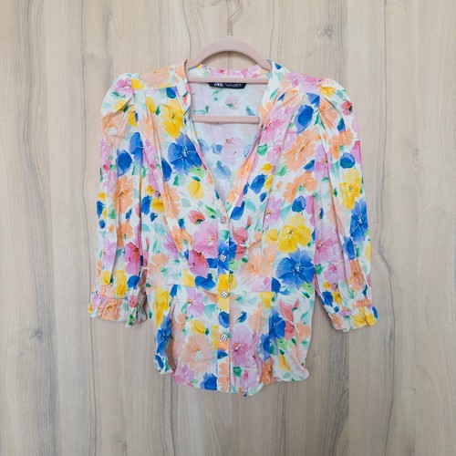Blusa donna zara floreale - zara, s