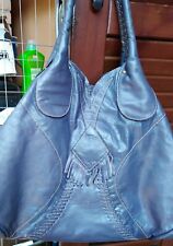 BORSA DONNA SACCO SPALLA A MANO VERA PELLE VIOLA MARCA RABEANCO