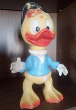 Vintage Louie Ledra Plastic Pupazzo Gomma Disney 1962 - Qua (nipote Paperino)