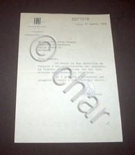 Lettera Autografo Presidente FIAT - Vittorio Valletta - 1956