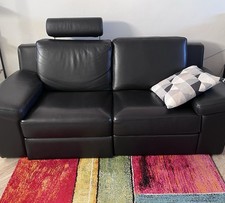 OCCASIONE divano  2 posti vera pelle con relax elettrico e testa regolabile.