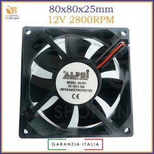 Ventola di raffreddamento 12V volt 80x80 2 pin fili pc 80mm assiale su bronzine