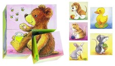 Puzzle 4 cubi in legno