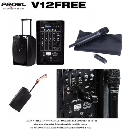 Proel v12free cassa attiva - v12free,