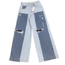 Jeans denim patchwork Forever
