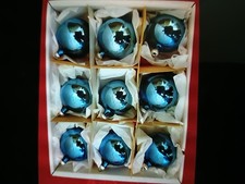 9 Antiche Palline In Vetro Per Albero Di Natale vintage anni 70/80