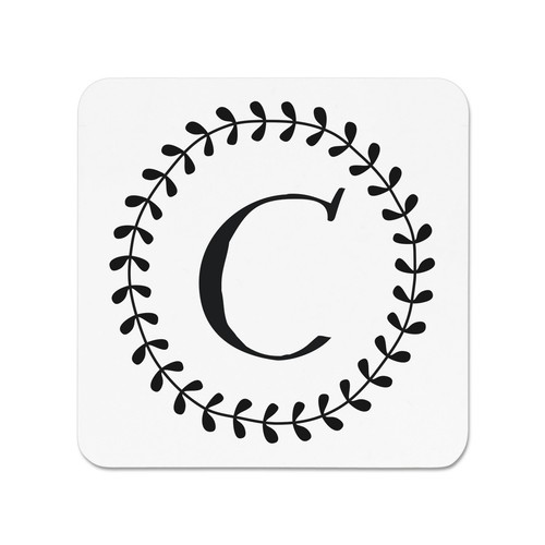 Lettera corona floreale - lettera, c