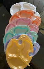 6 PIATTI ANTIPASTI DA GIARDINO TAVOLOZZA PITTORE