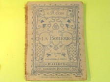 LA BOHEME 4 QUADRI DI GIACOSA E ILLICA PUCCINI RICORDI 1898