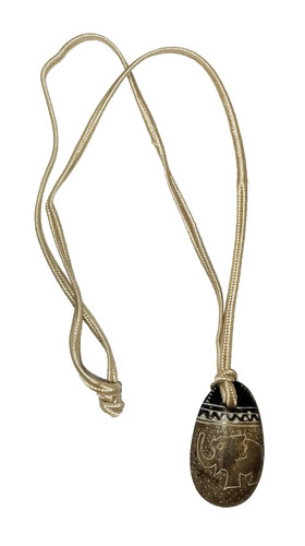 Collana con cordino pietra - collana,