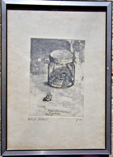 Roberto Stelluti-  ACQUAFORTE firmata 1972 con cornice  e vetro cm 38 X 54