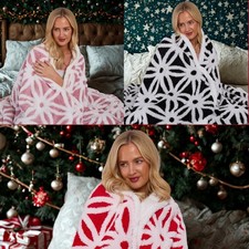 Lancio Coperta Sherpa - Disegni Natalizi - 150 x 200 cm per Divano Letto Divani