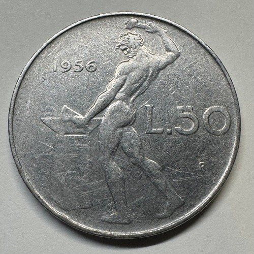 1956 italy lire coin - 1956,