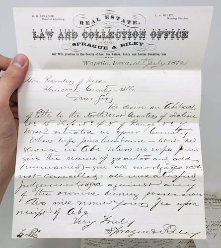 Antico wapello iowa - iowa, documenti