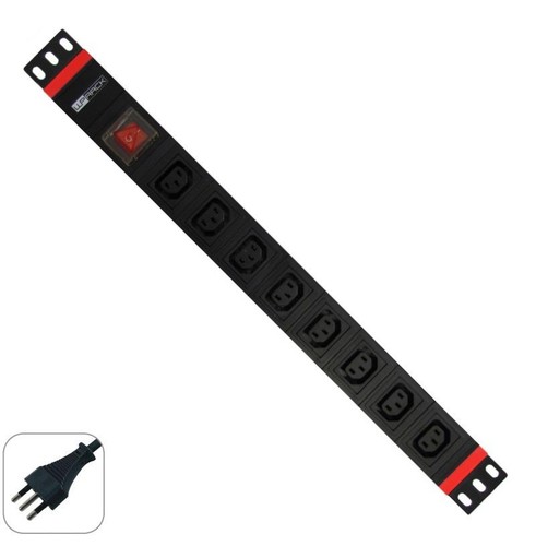 Multipresa rack 8 prese - 19",