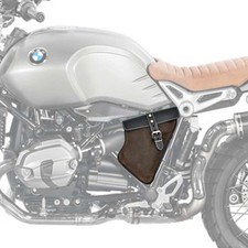 Borsa sacca laterale cuoio tessuto EX MOTO documenti attrezzi per BMW R Nine T