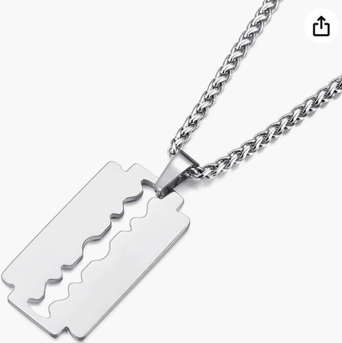 Collana ciondolo lama rasoio - collana,