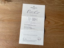 Certificato PATEK PHILIPPE Certificato di origine - 2000 - Orologi da collezione