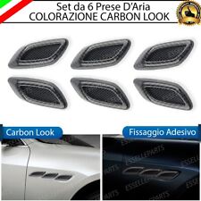 SET 6 PRESE D'ARIA SPORTIVE CARBON LOOK ADESIVE IN ABS PER RENAULT CLIO 1