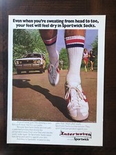 1977 vintage original print ad Inter Woven Sportwick Socks