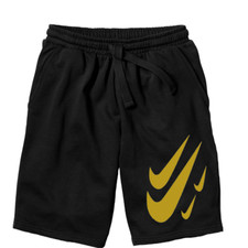 Bermuda Uomo Donna Nike logo Oro Cotone Pantaloncino Corto Tuta Shorts Sport